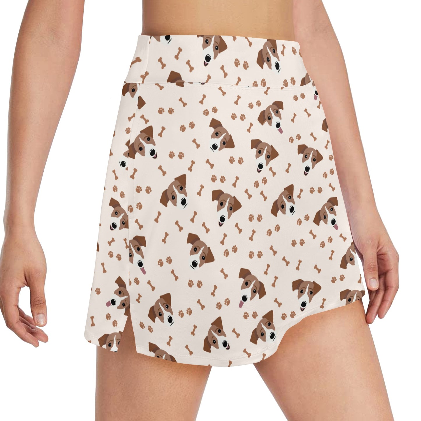 Russell Terriers Paw Print Design LKS303 17" Golf & Pickleball Skort with Pockets