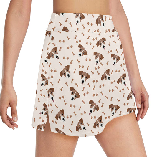Russell Terriers Paw Print Design LKS303 17" Golf & Pickleball Skort with Pockets