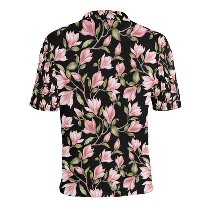 Magnolia Pattern Print Design MAG03 Men Polo Shirt