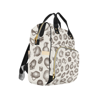 Pottery Pattern Print Design A01 Diaper Bag Backpack
