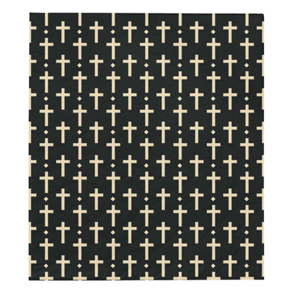 Cross Pattern Print Design 03 Premium Quilt