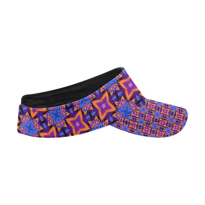 kaleidoscope Purple Orange Print Design Unisex Sun Visor