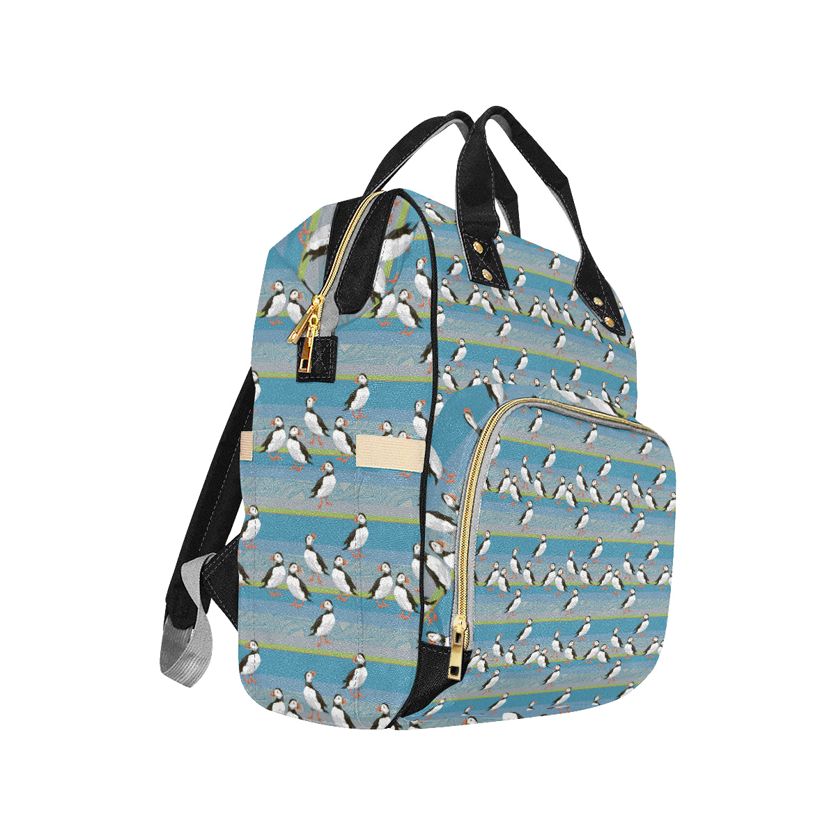 Puffin Pattern Print Design A01 Diaper Bag Backpack