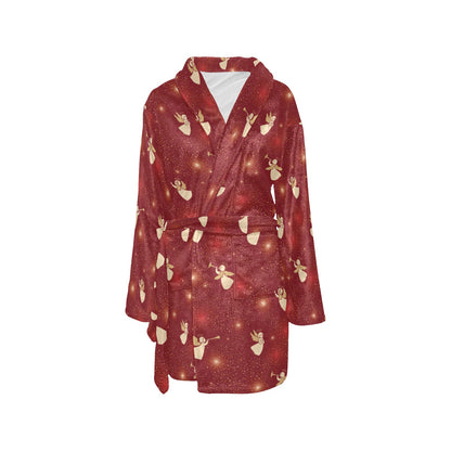 Angel Pattern Print Design 07 Women's Fleece Robe