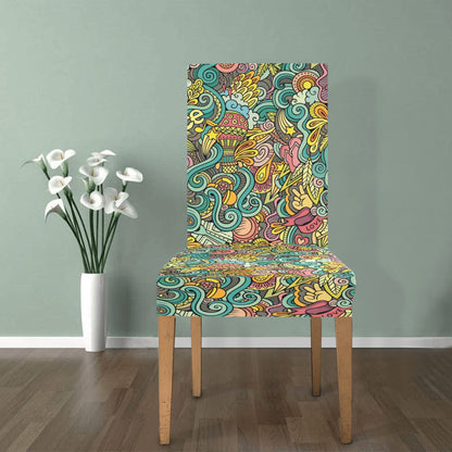 Hippie Print Design LKS302 Dining Chair Slipcover