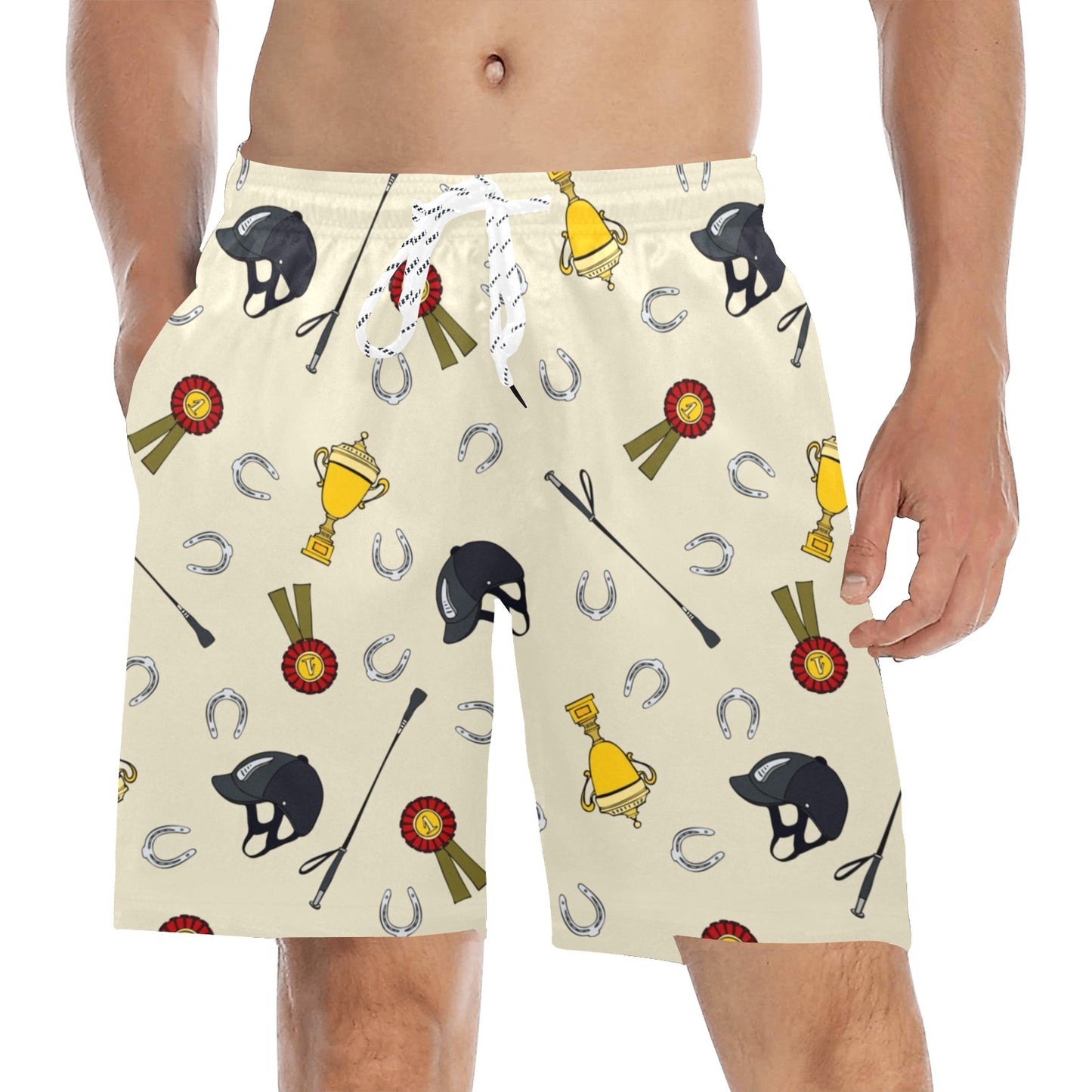 Equestrian Horseshoe Equipment Men's Swim Trunks Beach Shorts