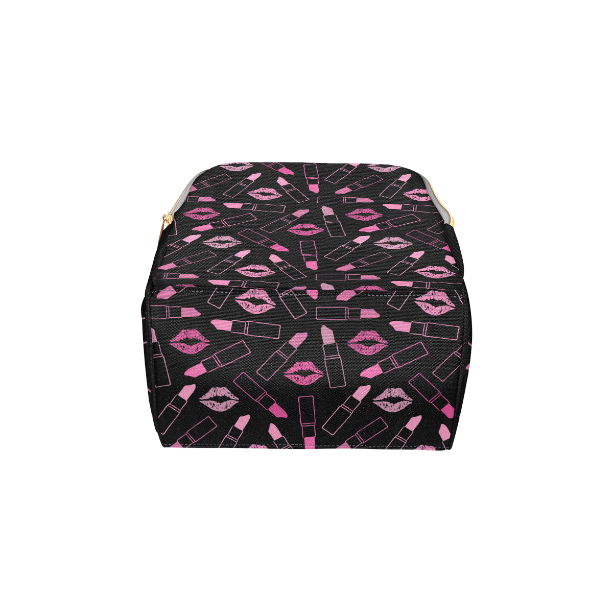 Lipstick Pink Pattern Print Design 01 Diaper Bag Backpack