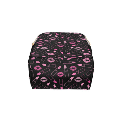 Lipstick Pink Pattern Print Design 01 Diaper Bag Backpack