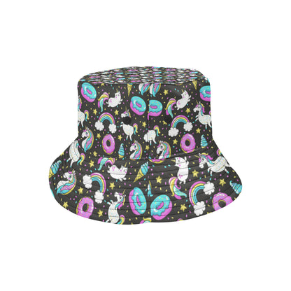 Donut Unicorn Pattern Print Design DN09 Unisex Bucket Hat