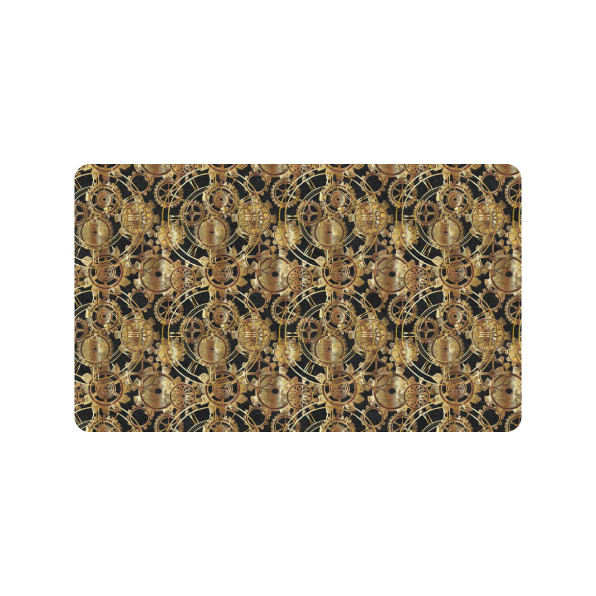 Steampunk Gear Design Themed Print Rubber Doormat
