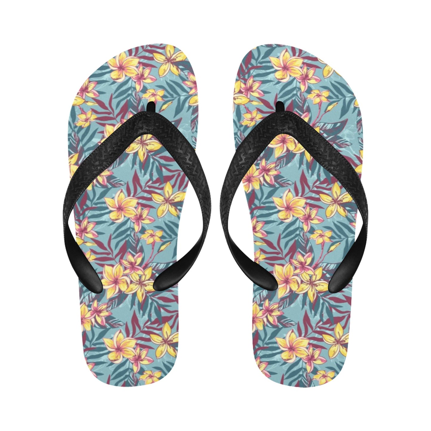 Summer Floral Print Design LKS304 Flip Flops