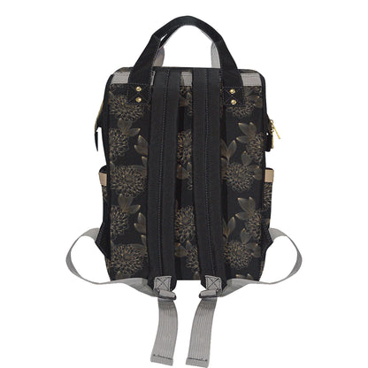 Dahlia Pattern Print Design DH04 Diaper Bag Backpack