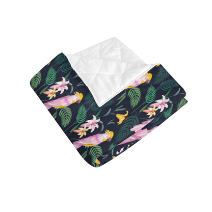 Cockatoo Pattern Print Design 03 Premium Quilt