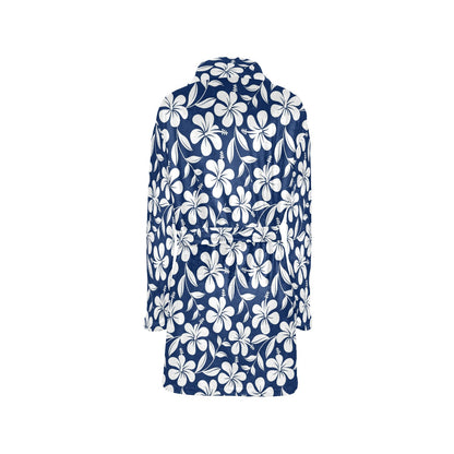 Hibiscus Pattern Print Design HB031 Women's Fleece Robe