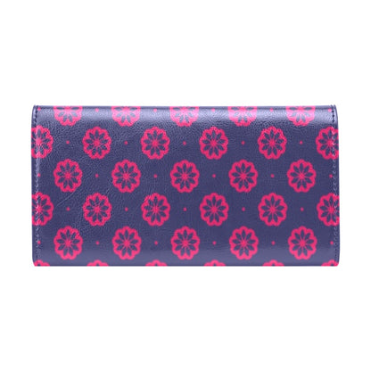 Water Lily Print Design LKS301 Women's Trifold Wallet