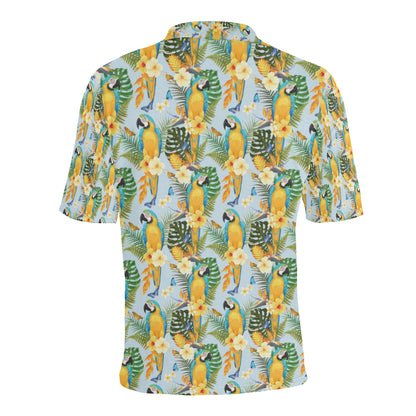 Parrot Pattern Print Design A04 Men Polo Shirt