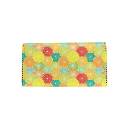 Citrus  Pattern Print Design 01 Women's Trifold Wallet