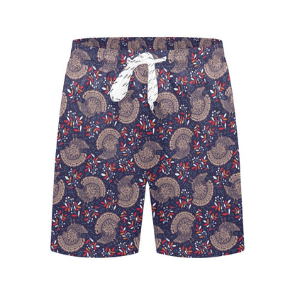 Turkey Print Design LKS401 Men's Swim Trunks Beach Shorts