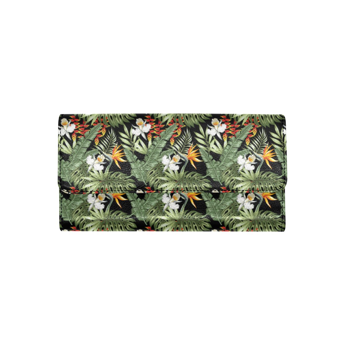 Bird Of Paradise Pattern Print Design 02 Women's Trifold Wallet