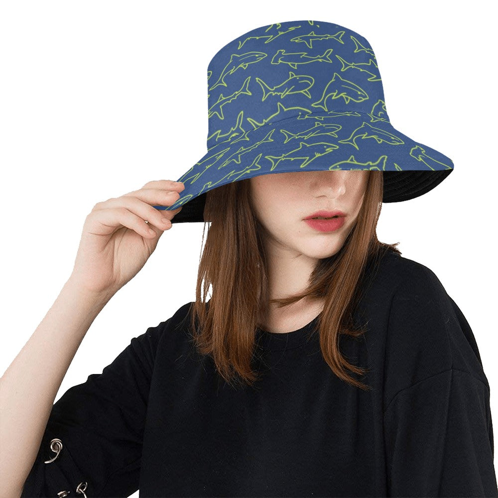 Shark Print Design LKS301 Unisex Bucket Hat