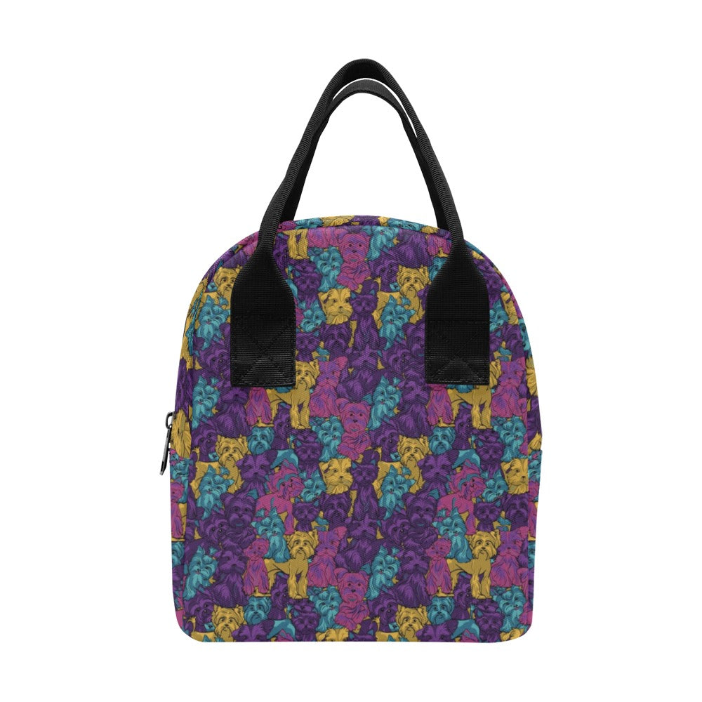 Yorkshire Terriers Print Design LKS3010 Insulated Lunch Bag