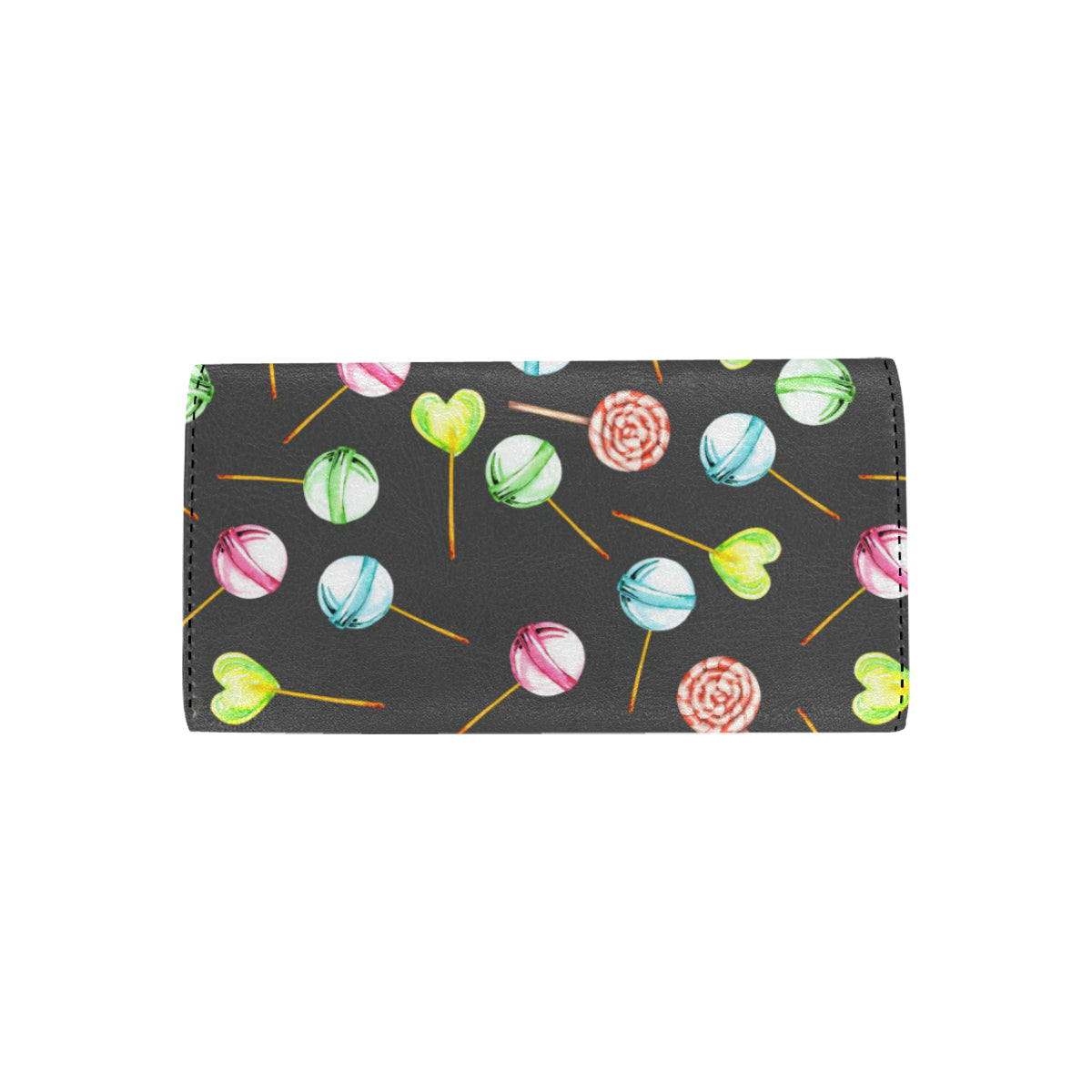 Lollipop Pattern Print Design LL02 Women's Trifold Wallet