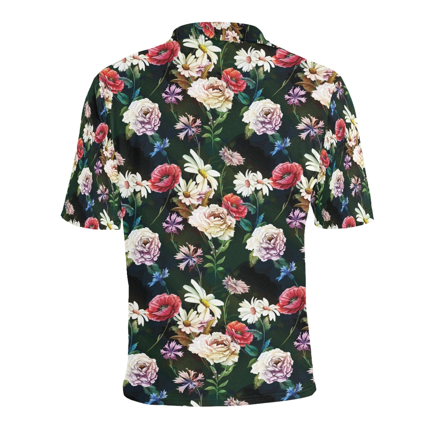 Summer Floral Print Design LKS303 Men Polo Shirt