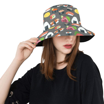 Sushi Print Design LKS302 Unisex Bucket Hat