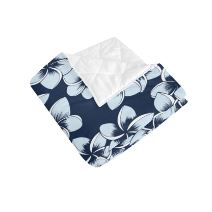 Plumeria Pattern Print Design A02 Premium Quilt