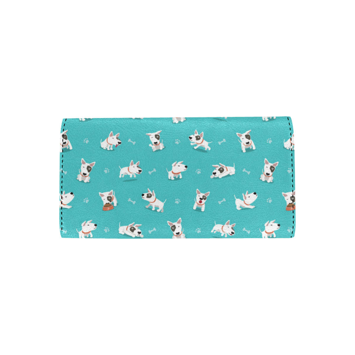 Bull Terriers Pattern Print Design 07 Women's Trifold Wallet