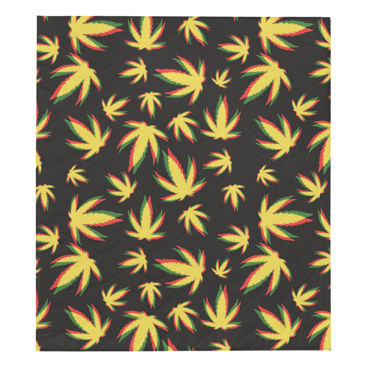 Pot Leaf Pattern Print Design A02 Premium Quilt