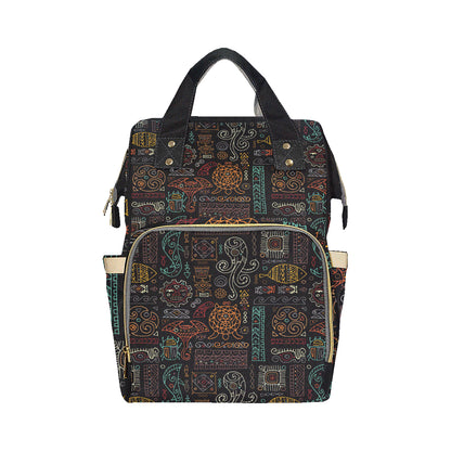 Polynesian Pattern Print Design A04 Diaper Bag Backpack