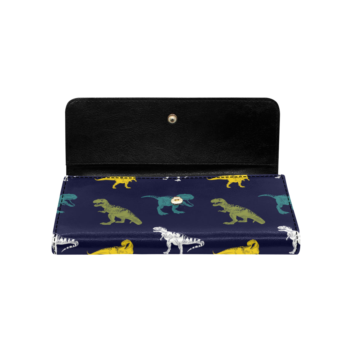T Rex Pattern Print Design A07 Women's Trifold Wallet