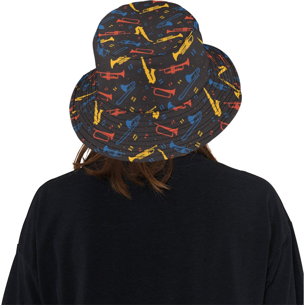 Saxophone Print Design LKS407 Unisex Bucket Hat