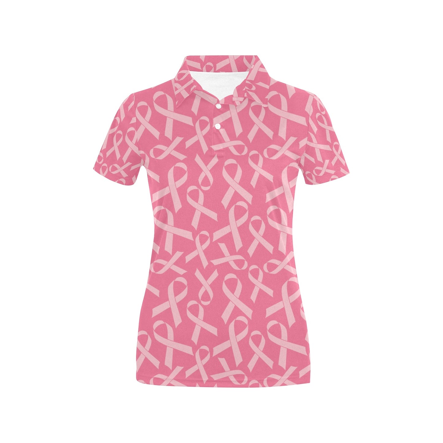 Breast Cancer Awareness Themed Women's Polo Shirt
