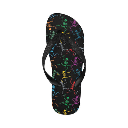 Skeleton Colorful Print Design LKS302 Flip Flops