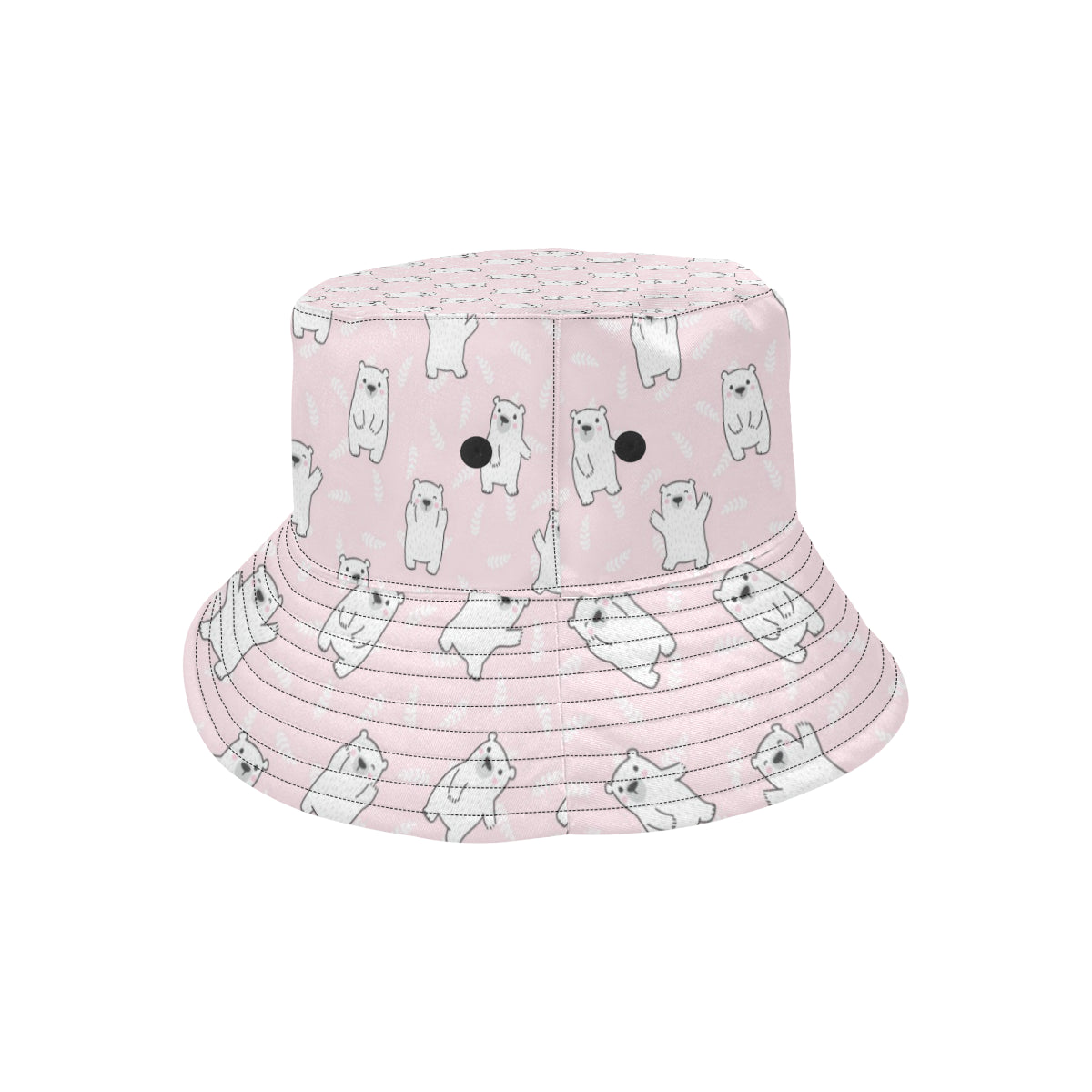 Polar Bear Pattern Print Design PB09 Unisex Bucket Hat