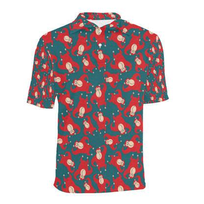 Chimpanzee Pattern Print Design 04 Men Polo Shirt