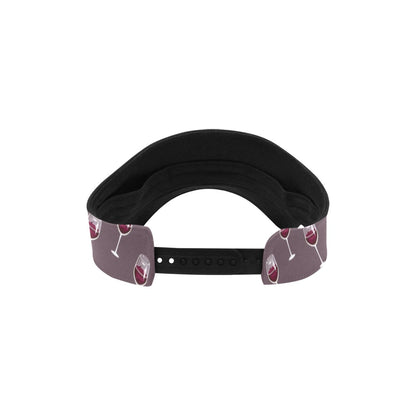 Wine Glass Pattern Print Design LKS305 Unisex Sun Visor