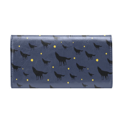 Wolf Print Design LKS301 Women's Trifold Wallet