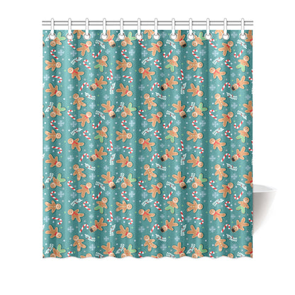 Gingerbread Pattern Print Design 05 Shower Curtain