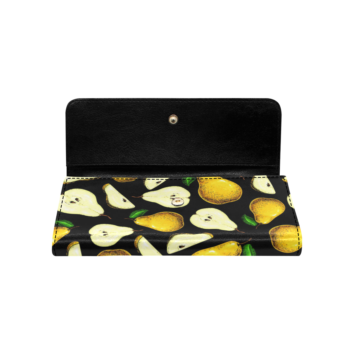 Pear Pattern Print Design PE01 Women's Trifold Wallet