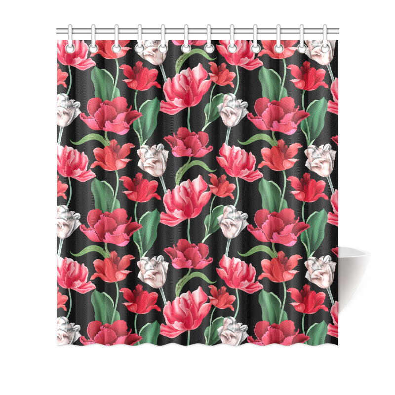 Tulip Pattern Print Design TP08 Shower Curtain