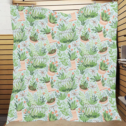 Gardening Pattern Print Design G04 Premium Quilt