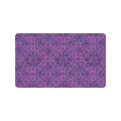 Bohemian Lotus Mandala Style Rubber Doormat