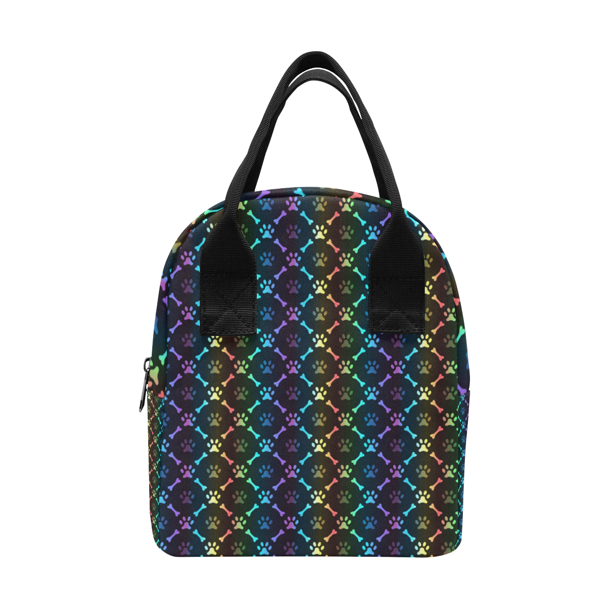 Paw Rainbow Print Insulated Lunch Bag