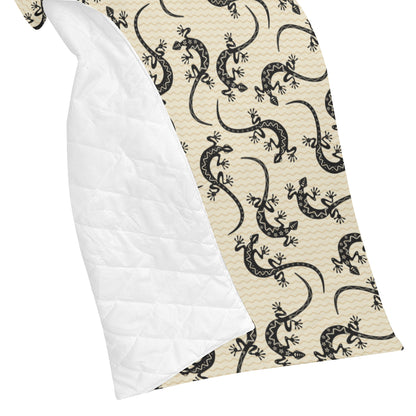 lizard Pattern Print Design 02 Premium Quilt