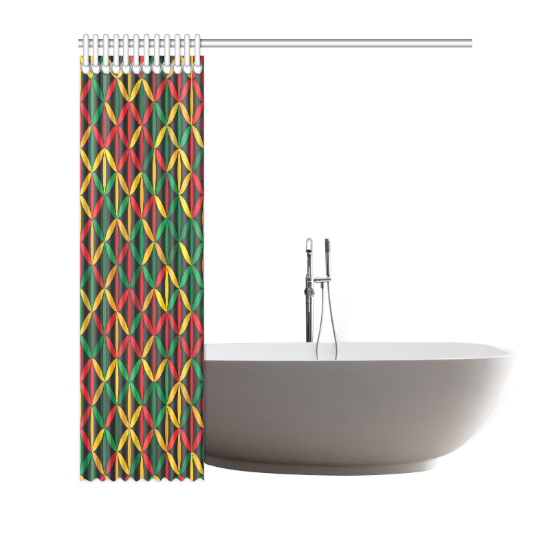 Rasta Pattern Print Design A04 Shower Curtain