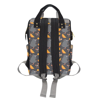 Rat Pattern Print Design 04 Diaper Bag Backpack