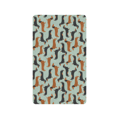 Dachshund Cute Print Pattern Rubber Doormat